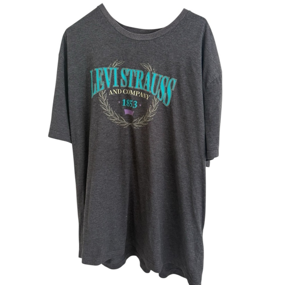 Levi’s Mens Charcoal Heather Graphic T Shirt 3XL Levi Strauss And Company 1853